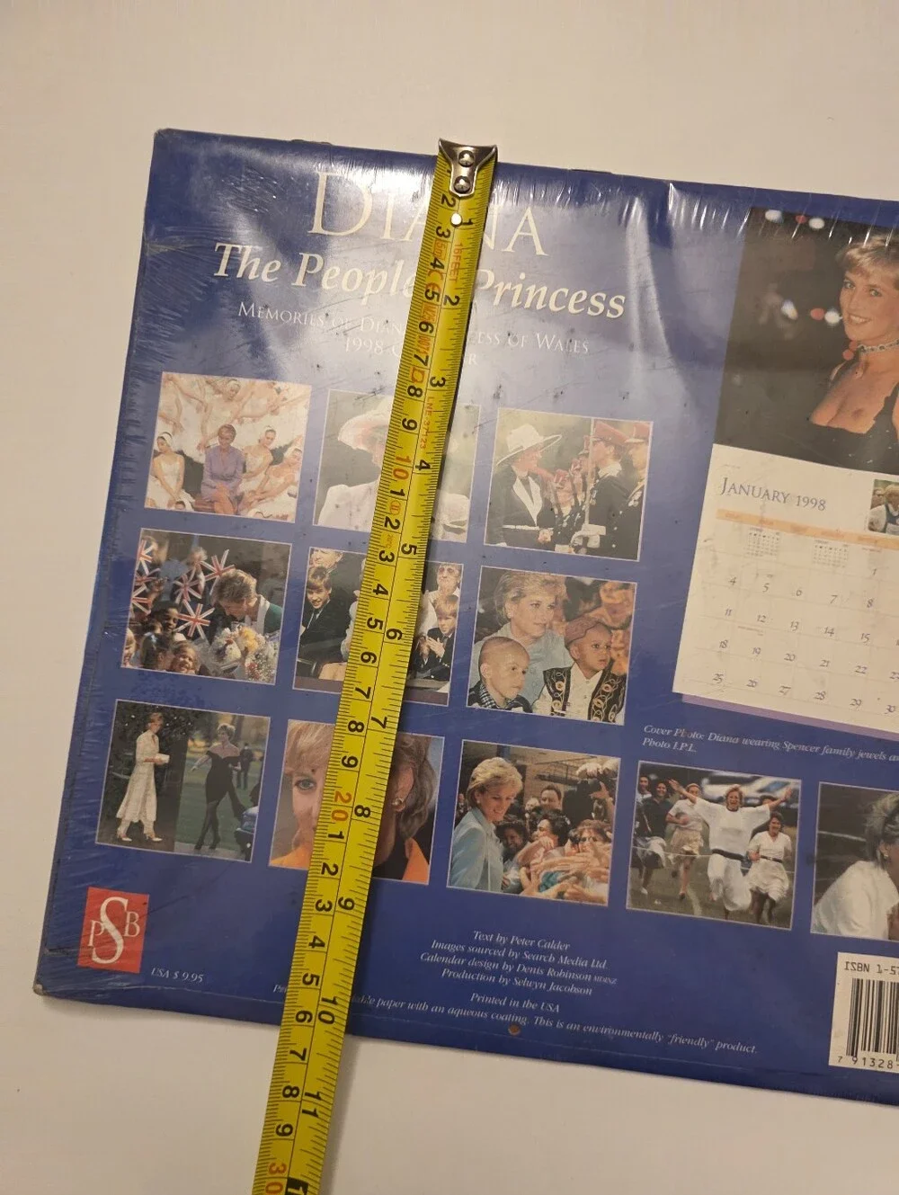 Vintage 1998 Diana The People's Princess Wall Calendar New Sealed
